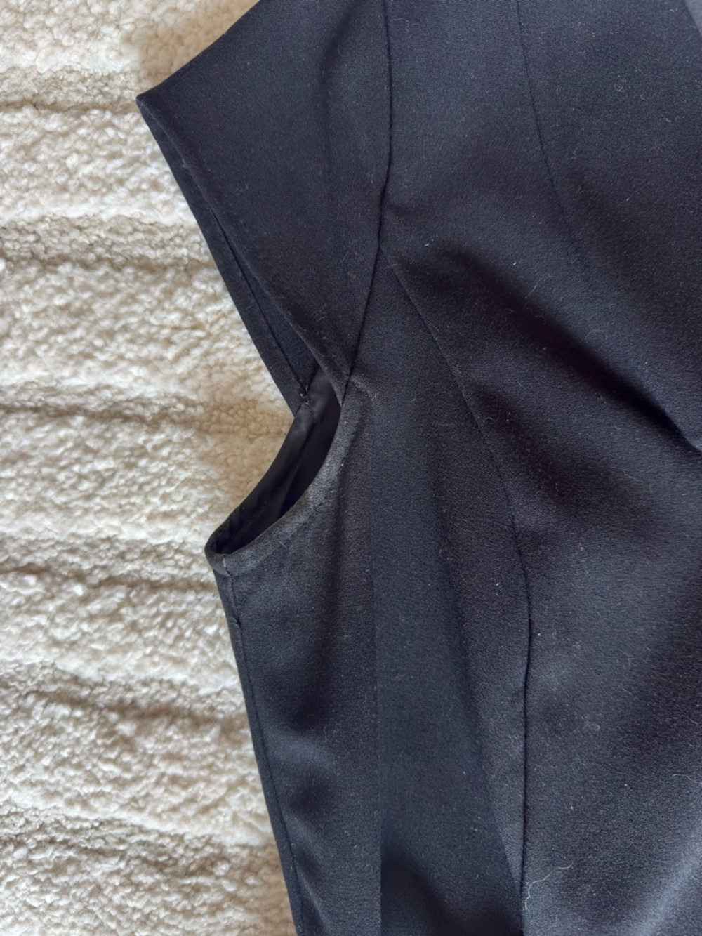 Calvin Klein Black Cap-Sleeve Belted Sheath Dress - Picture 4 of 6